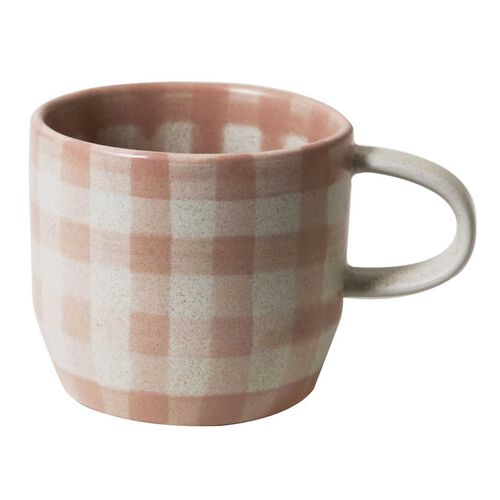 Robert Gordon Cat's Pyjamas Mug  - Soft Terracotta Check